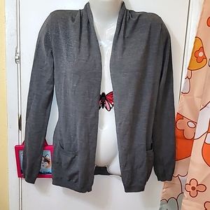 Theory Bergdorf Goodman cardigan ray wool open front long sleeve